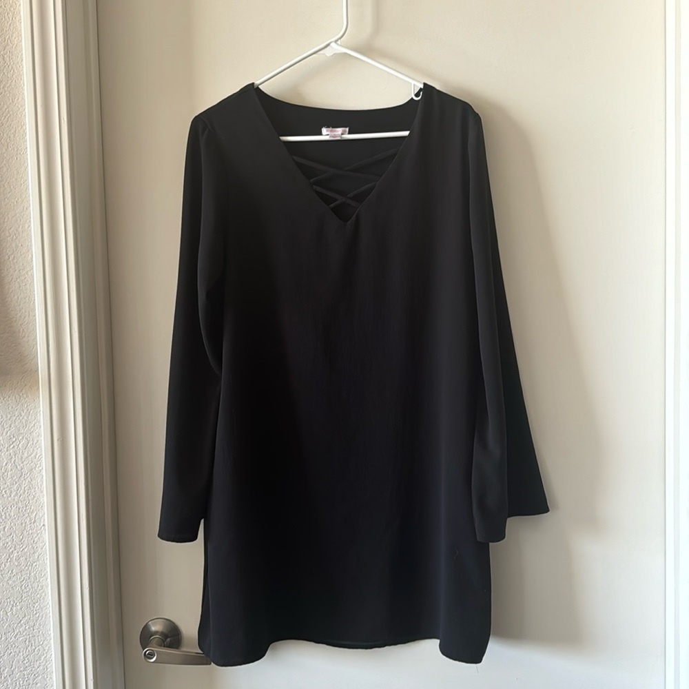 Xhilaration Crepe Criss-Cross Mini Dress